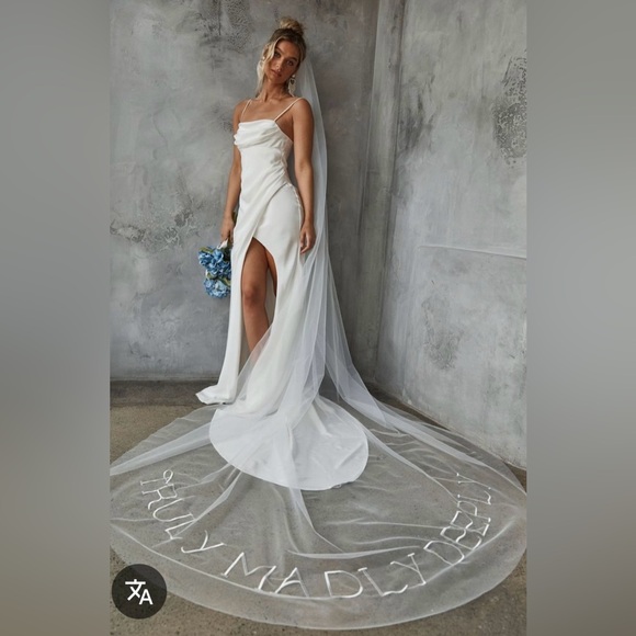 NWT Truly Madly Deeply Grace Loves Lace Veil Wedding Bride Cathedral - Picture 2 of 7